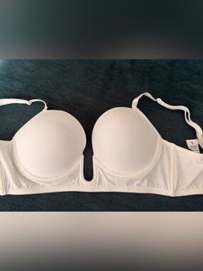 NEW White Plunge Bra - U wire bra, u shape wire bra, NWT